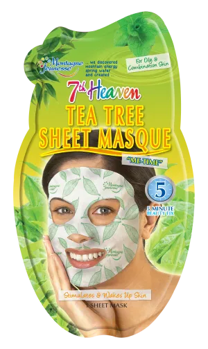 7th Heaven Tea Tree Sheet Mask, 16g