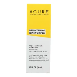 Acure Night Cream (1.75 Fl Oz) with Argan Oil and Chlorella for Rejuvenation