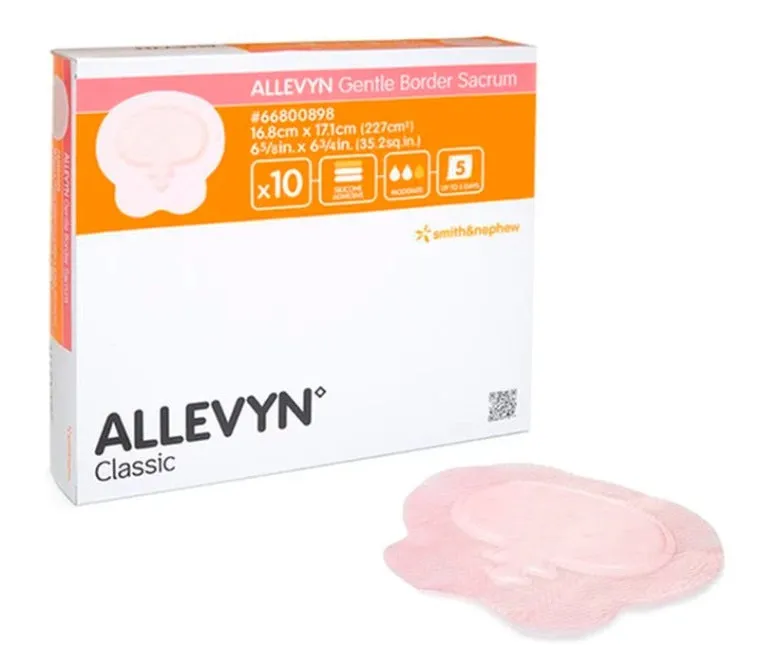 Allevyn Gentle Border Sacrum Silicone Gel Foam Dressings 16.8cm x 17.1cm