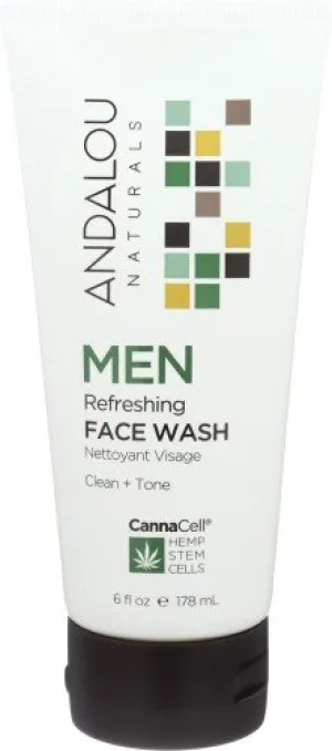 Andalou Naturals Men Refreshing Face Wash 6 oz Liquid