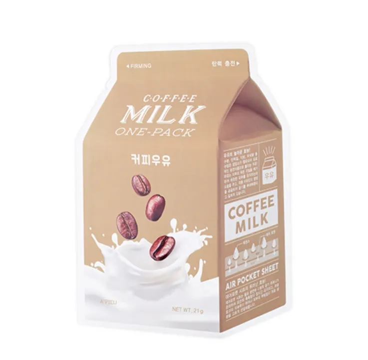 Apieu Coffee Milk One-Pack Korean Skincare Cosmetics Womens Face