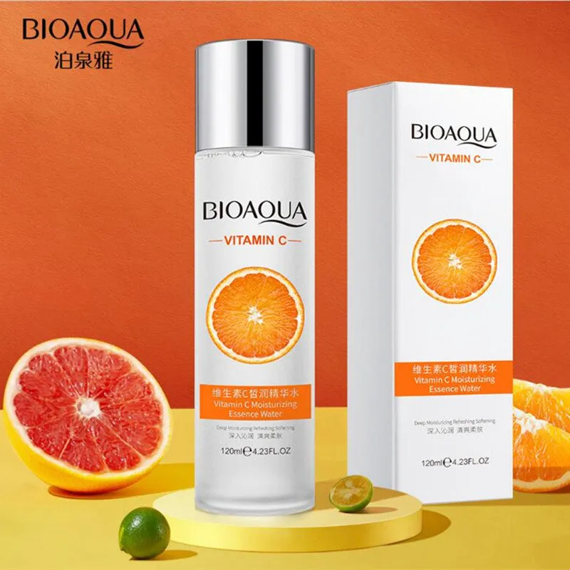 BIOAQUA Vitamin C Facial Toner Long Lasting Shrink Pores Nourishes The Skin Smooth And Tender Moisturizing Brightening Care Softening Water 12OML BQY79836