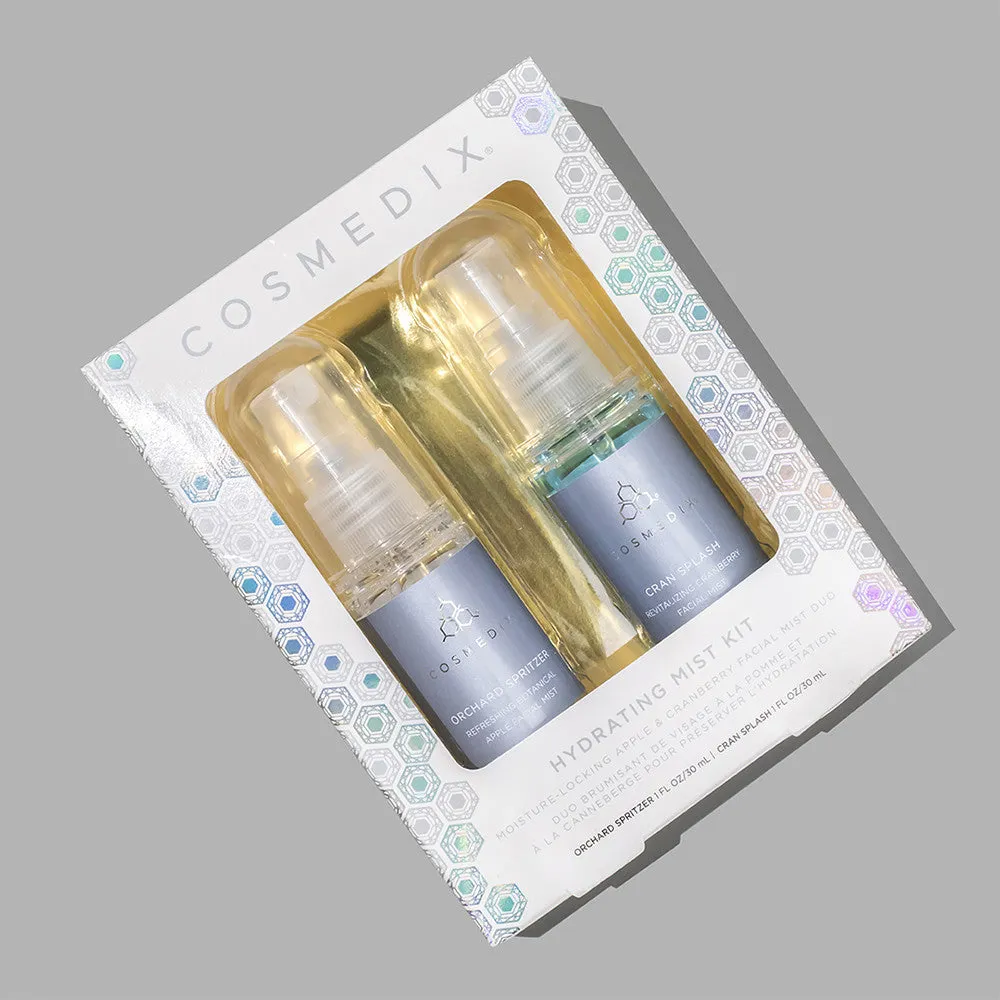 Cosmedix Hydrating Mist Kit/Moisture-Locking Apple & Cranberry Facial Mist Duo