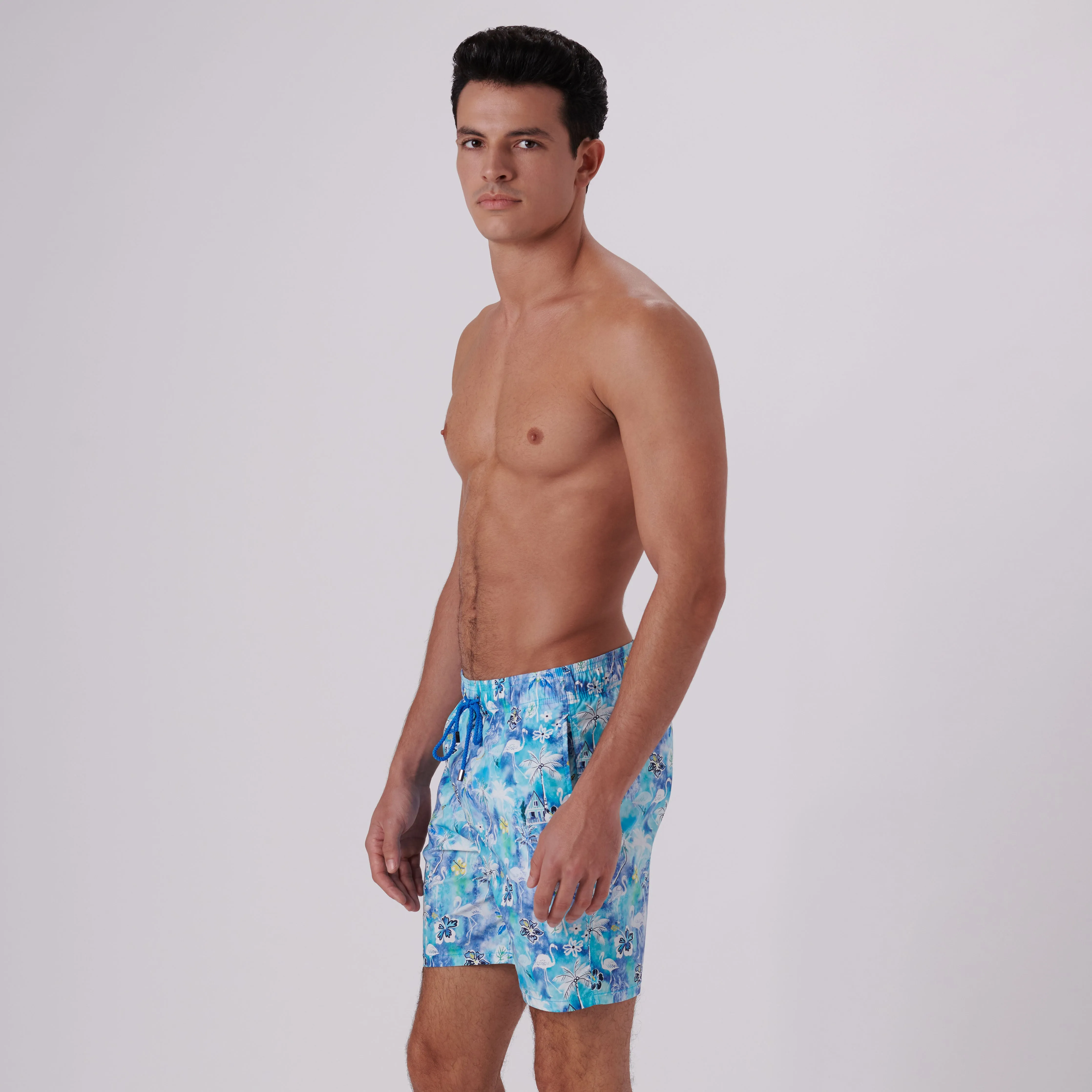 Cosmo Flamingo Floral Swim Trunks