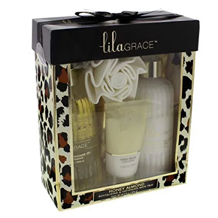 Lila Grace Honey Almond Bath Trio Gift Set