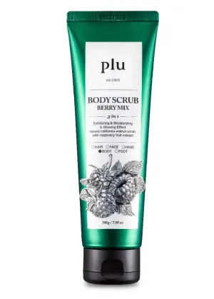 plu Body Scrub Berry Mix 3-in-1 Exfoliating & Moisturizing & Glowing Effect